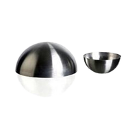 JN Brand AISI Standard 304 Grade Acier inoxydable Demi-sphère 200mm 3mm d'épaisseur Poli Plaqué Demi-boules rondes
