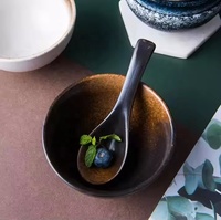 Cuillères à soupe en porcelaine japonaise, style Japandi, écologiques, marque Misonyo, pour nouilles asiatiques, Udon, Pho, riz, sauce