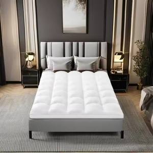 Surmatelas, taie d'oreiller extra épaisse, housse <span class=keywords><strong>de</strong></span> matelas rafraîchissante et en peluche en coton avec remplissage alternatif en <span class=keywords><strong>duvet</strong></span> <span class=keywords><strong>de</strong></span> neige 3D - Product Image 1