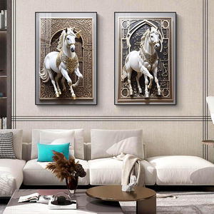 Peinture sur toile directe d'usine, art mural, effet 3D, impression de cheval, affiche, décoration intérieure personnalisée, peinture murale - Product Image 2