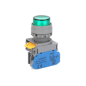 Interruptor de botón LED de alta resistencia con bloqueo y reinicio automático LAY6H-10D 22mm Rojo Verde para arranque puntual 10A 250V LAY6H- - Product Image 5