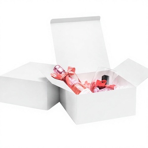 ValBox 8x8x4 Inches 12 PCS White Corrugated Board Recyclable Rigid <b>Gift</b> <b>Boxes</b> Lids for <b>Wedding</b> Birthday Favors-Easy Assembly - Product Image 2