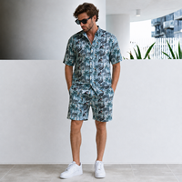 Livraison Rapide T-shirts Oversize Luxe Épaules Tombantes Coupe Décontractée Style Urbain Décontracté Quotidien Ensemble Hawaïen Été Grand Stock