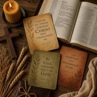 Cartes d'affirmation biblique personnalisées avec des versets bibliques imprimés, jeu de cartes d'affirmation avec boîte, fabricant