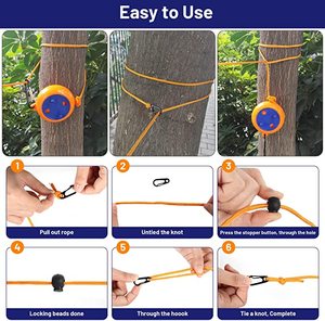 Corde à <span class=keywords><strong>linge</strong></span> de voyage portable de camping réglable, pour voyage d'hôtel, croisière, extérieur/intérieur, avec 20 clips et 8 boucles de retenue - Product Image 4