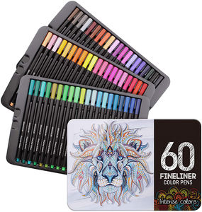 Stylo feutre fin Bonvada 0,4 mm pour dessin et écriture, design personnalisé, 12, 24, 48, 60, 100 couleurs, cadeau promotionnel graphique - Product Image 2