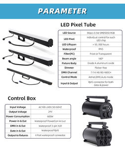 NUEVA Barra de Luces LED RGB 3 en 1 con Control Artnet DMX512, Resistente al Agua IP65, para Fiestas, DJ, Discotecas, KTV, Clubes Nocturnos - Product Image 4