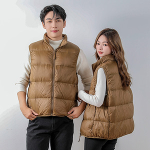 <span class=keywords><strong>Chaleco</strong></span> Unisex de Plumón de Pato 90% para Invierno con Cuello Alto y Cierre de Cremallera, Cálido para Exteriores, Otoño/Invierno - Product Image 3