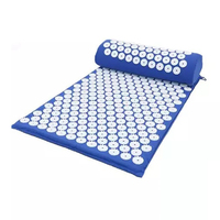 Ensemble de tapis d'acupuncture et d'oreillers de Massage aérobique Shakti noir