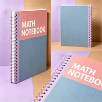 Cahier de mathématiques personnalisé, reliure spirale, format A5, papier quadrillé, cahier pour l'école et les étudiants en mathématiques, pages pointillées