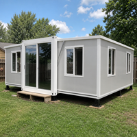 Maison conteneur pliable isolée à double aile, extensible, avec structure en acier antisismique, unité de logement mobile modulaire
