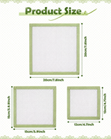 Toile de broderie personnalisée imprimée motif Hortensia, maille 13/18, en polyester-coton pour broderie DIY de luxe, pour la décoration artisanale de la maison