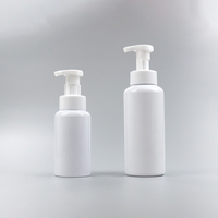 Haut de gamme 200ml 300ml 400 ml 500ml 400 ml en plastique rond PET blanc clair désinfectant pour les mains lavage liquide mousse moussant savon pompe bouteille