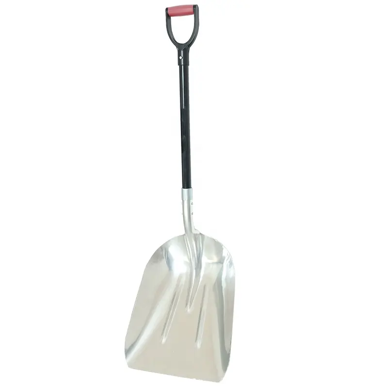 Winter multi-functional snow shovel with long fiberglass handle/long handle snow shovel/square snow shovel