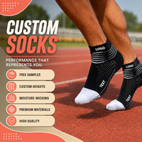 Chaussettes de sport athlétiques personnalisables avec votre logo, respirantes, anti-humidité, chaussettes courtes en coton tricoté pour la gym, la course et le fitness