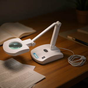 Lampe loupe Fervi 10x à LED pour la lecture et les travaux manuels - Product Image 3