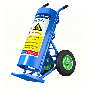 1. Chariot industriel à roulettes pour bouteilles de gaz, chariot de transport monocylindre avec roulettes verrouillables pour atelier de soudage et fabrication - Product Image 1