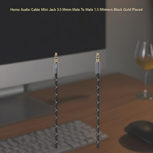 Cavo Jack 3.5 plaqué or noir 00205130 1,5m - Product Image 3