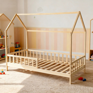 Lit enfant Montessori en bois à cadre bas 190*90 cm pour filles - Mobilier <span class=keywords><strong>de</strong></span> <span class=keywords><strong>maison</strong></span> pour tout-petits - Product Image 4