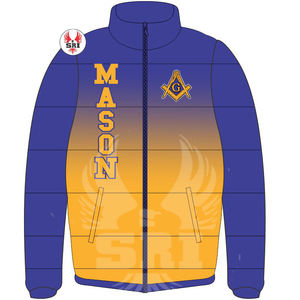 Veste matelassée maçonnique Master Mason Veste matelassée sur mesure Veste matelassée maçonnique avec logo brodé sur mesure pour hommes - Product Image 6
