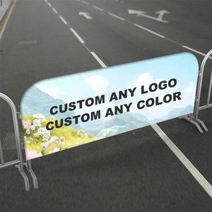 Portable Customizable Durable Polyester Fabric Event Barrier Covers for Crowd Control Barricades - Product Image 6