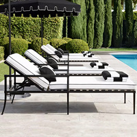 Ensemble de canapés en alliage d'aluminium minimaliste italien, mobilier d'extérieur pour patios, jardins, hôtels, villas, amovible, personnalisable, pour le loisir