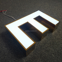 Lettres lumineuses LED personnalisées, enseignes commerciales 3D, enseignes lumineuses en acrylique pour logo de marque d'entreprise, enseigne de magasin extérieure