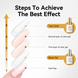 BORN PRETTY 15ml <span class=keywords><strong>Kit</strong></span> de vernis à ongles <span class=keywords><strong>gel</strong></span> transparent de qualité salon <span class=keywords><strong>avec</strong></span> pinceau souple, base et top coat brillants longue tenue 28+ jours pour <span class=keywords><strong>nail</strong></span> <span class=keywords><strong>art</strong></span>, OEM - Product Image 6