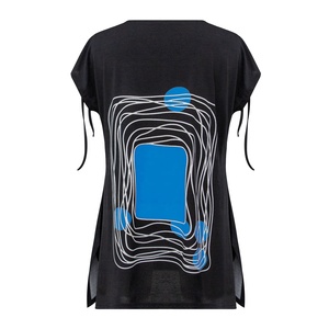 卸売夏のグラフィックトップス女性半袖チュニックグラフィックプリントTシャツ自由奔放に生きるトップスブラウス2024レディース - Product Image 4
