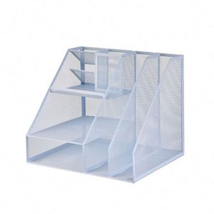 Multifunctional Black Metal Mesh <b>Desk</b> Organizer File Storage Stationery <b>Set</b> for Office and Home Supplies - Product Image 6