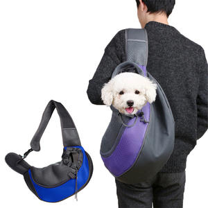 पालतू बिल्ली कुत्ता वाहक बैकपैक यात्रा टोटे कंधे के बैग मेष स्लिंग कैरी पैक पालतू बैग ले जाने वाली आपूर्ति क्रॉसबॉडी कंधे बैग - Product Image 1