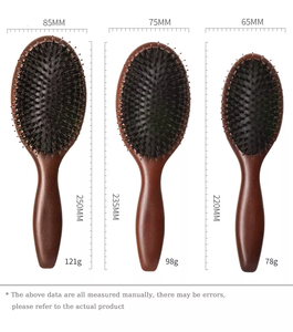 批发鬃毛手柄安全气囊梳子缠结发刷头皮按摩防静电刷毛木梳 - Product Image 3