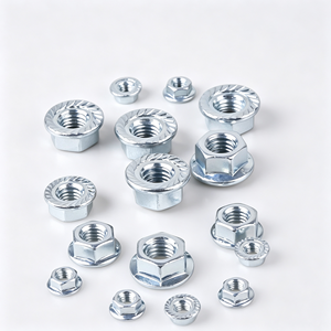 Tuerca hexagonal con brida GB6177.1 al por mayor, de acero al carbono cincado, tuerca de seguridad con brida dentada M6 M8 M10 M12 M16 M20 - Product Image 6