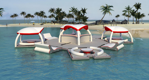 Phao trượt nước chất lượng cao, bán chạy, đệm nổi thoải mái, trò chơi dưới nước, ghế sofa UFO điên cuồng chứa đầy nước - Product Image 3