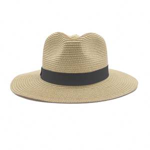 En gros Classique Western Noeud Ruban Chapeau Panama pour Couple D'été - Product Image 4