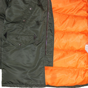 Áo Khoác Lông Cừu Ni Lông Đồng Phục Phong Cách Quân Đội Áo Parka Có <span class=keywords><strong>M</strong></span>ũ Trù<span class=keywords><strong>m</strong></span> Đầu <span class=keywords><strong>M</strong></span>àu Xanh Lá Cây - Product Image 3