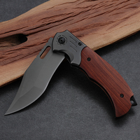 Couteau de survie pliant d'extérieur Hongrui 2026 en acier 3Cr13, personnalisable en gros, couteau de poche pour le camping et la chasse, couteau à manche en bois