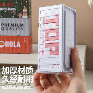 Premium Quality Metal Container Storage Box <b>Desktop</b> Organizer Rectangular Multi Color Design For Living Room Study - Product Image 2