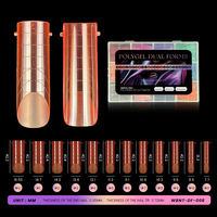 Makeauty - Moldes de Uñas Profesionales de Plástico para Salón, Pre-Diseñados, Formas Cuadradas, Almendradas y de Ataúd para Extensiones de Uñas
