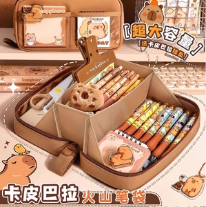 2025 Meilleure vente Capibala étudiant livre sac pour filles nouveau fourre-tout en toile avec étui à crayons détachable - Product Image 6