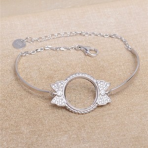 Bandeja Vacía de Plata S925 con Perlas de Mármol 5531, Bandeja de Accesorios para Pulsera Princess 14.5, Fornituras y Componentes de Joyería - Product Image 3