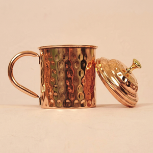 Hammered Copper <b>Tea</b> <b>Mug</b> With Lid Artisan Coffee <b>Mug</b> Vintage Herbal <b>Infuser</b> <b>Mug</b> Handmade Drinkware Gift Custom Logo OEM - Product Image 1