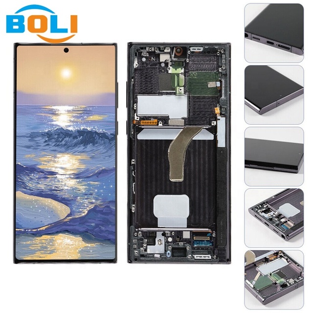 Factory Directly Sale Original Quality Lcd for Samsung Galaxy S22 Ultra SM-S908B/S908E OLED Display LCD Touch Screen +Frame