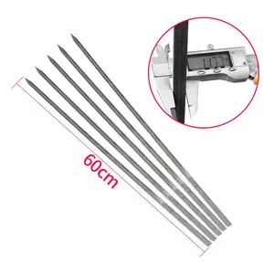 Große qualität rotierenden aluminium brasilianische bbq spieß edelstahl bbq rindfleisch spieß grill stick spieß