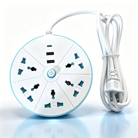 Multiprise universelle avec USB-C, 4 prises, rallonge, station de charge de bureau pour la maison et le bureau