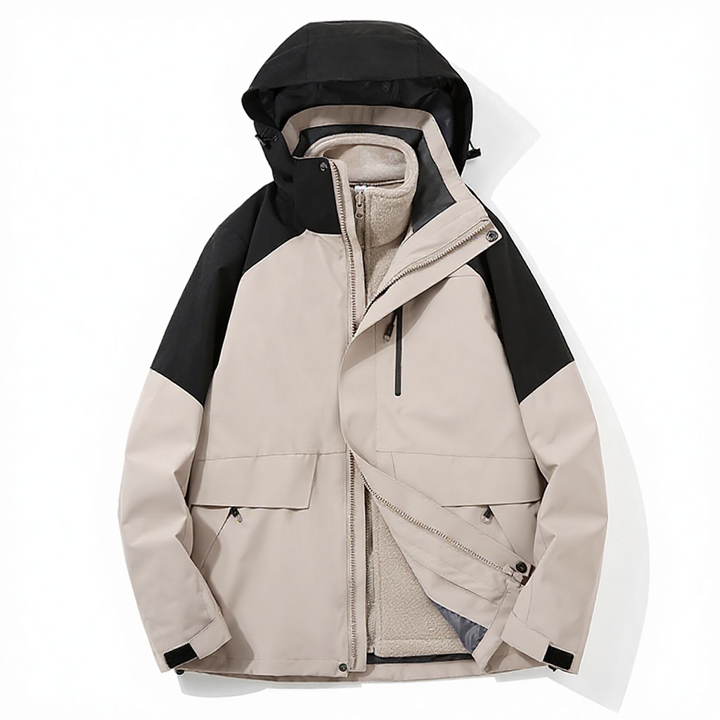 Bloc de couleurs kaki beige et noir pour femme