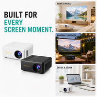 Mini projecteur de dessins animés pour enfants, portable, LED 1080P, 50 lumens ANSI, entrée USB, 24 à 100 pouces, pour films en famille avant le coucher
