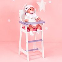 Reggio Material Holz Baby puppe Möbel Hochstuhl Kinderzimmer Fütterung Hochstuhl Puppenhaus Miniatur