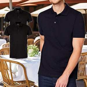 Ropa Casual para Hombre de Punto de Algodón de 180 g, Anti-Pilling, Color Sólido, Manga Corta, Colección Premium para Uso Diario - Product Image 2