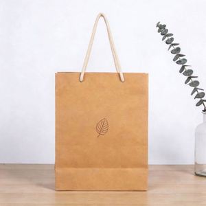 Cheap Eco-Friendly Recycled Colorful Custom Logo Printed Kraft Paper Tote <b>Bags</b> for Grocery & <b>Craft</b> Use - Product Image 1